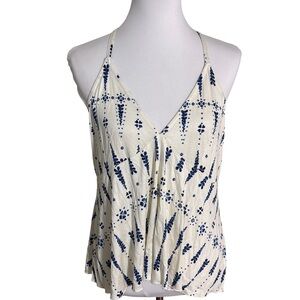 Cloud Chaser Cream and Blue Tank Top